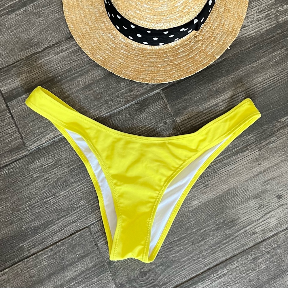 Yellow Swim Bottom Bikini XL